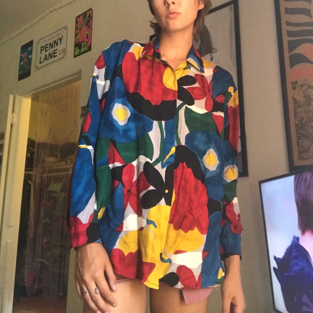 Vintage floral button down